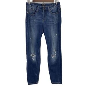 JUDY BLUE Relaxed‎ Fit Jeans Denim Mid Rise Size 7/28 Distressed